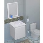 Conjunto Balcão Com Cuba E Espelho Para Banheiro  Branco