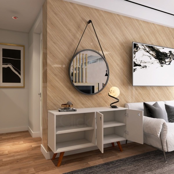 Conjunto Balcão Com Espelho Sala De Espera Multiuso