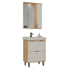 Conjunto Balcão De Banheiro S/ Pia Malibu 3 Portas 1 Gaveta C