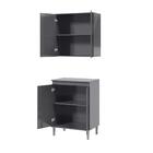 Conjunto Balcao E Armario Areo Cinza