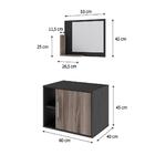 Conjunto Balcão E Espelheira Soft 600 Perffect Acetinado