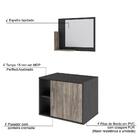 Conjunto Balcão E Espelheira Soft 600 Perffect Acetinado