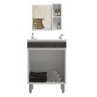 Conjunto Balcão Para Banheiro Com Espelheira Palermo 55 Carbo