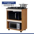 Conjunto Balcão Para Cooktop 4 Bocas 2 Nichos E 2 Armários Aé