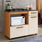 Conjunto Balcão Para Cooktop 5 Bocas 2 Portas Com Nicho E 2 A