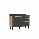 Conjunto Balcão Para Cozinha 2 Peças 5 Portas 2 Gavetas Porto