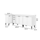 Conjunto Balcões Miami Light Carraro Branco