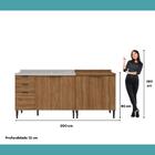 Conjunto Balcões Miami Point Carraro Freijó