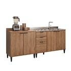 Conjunto Balcões Miami Point Carraro Freijó