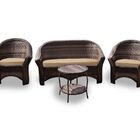 Conjunto Bali - 1 Sofá 2 L + 2 Poltronas + 1 Mesa Centro - Du