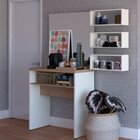 Conjunto Balin 1 Aparador E 3 Nichos  Branco E Branco/carvalh