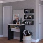 Conjunto Balin 1 Aparador E 3 Nichos  Preto E Preto/branco