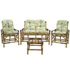 Conjunto Bambu Namoradeira, 4 Lugares E Mesa Centro, T10