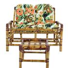 Conjunto Bambu Namoradeira, 4 Lugares E Mesa Centro, T12