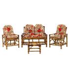Conjunto Bambu Namoradeira, 4 Lugares E Mesa Centro, T2