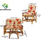 Conjunto Bambu Namoradeira, 4 Lugares E Mesa Centro, T2
