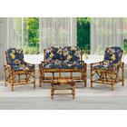 Conjunto Bambu Namoradeira, 4 Lugares E Mesa Centro, T5