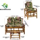 Conjunto Bambu Namoradeira, 4 Lugares E Mesa Centro, T6