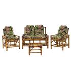 Conjunto Bambu Namoradeira, 4 Lugares E Mesa Centro, T6