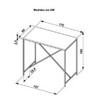 Conjunto Bancada 4 Banquetas Estilo Industrial Steel Quadra A