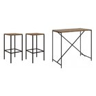 Conjunto Bancada 4 Banquetas Estilo Industrial Steel Quadra A