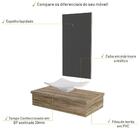 Conjunto Bancada C/cuba F44 E Espelheira Metrópole 801