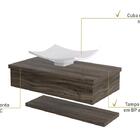 Conjunto Bancada C/cuba F44 E Prateleira Metrópole 805