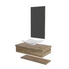 Conjunto Bancada C/cuba F44, Prateleira E Espelheira Metrópol