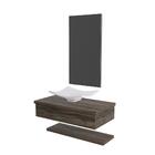 Conjunto Bancada C/cuba F44, Prateleira E Espelheira Metrópol