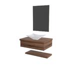 Conjunto Bancada C/cuba L30, Prateleira E Espelheira Metrópol