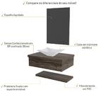 Conjunto Bancada C/cuba L30, Prateleira E Espelheira Metrópol