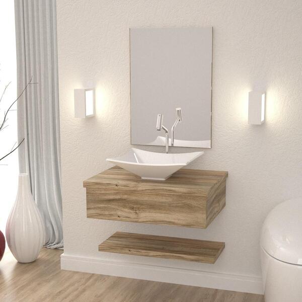 Conjunto Bancada C/cuba L38 E Prateleira Metrópole 605