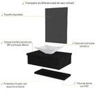 Conjunto Bancada C/cuba L38, Prateleira E Espelheira Metrópol