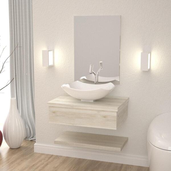 Conjunto Bancada C/cuba L42 E Prateleira Metrópole 605