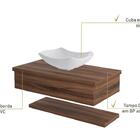 Conjunto Bancada C/cuba L42 E Prateleira Metrópole 805