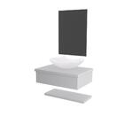 Conjunto Bancada C/cuba L42, Prateleira E Espelheira Metrópol