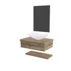 Conjunto Bancada C/cuba L42, Prateleira E Espelheira Metrópol