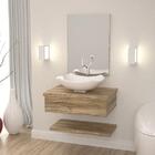 Conjunto Bancada C/cuba L42, Prateleira E Espelheira Metrópol