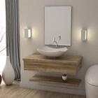 Conjunto Bancada C/cuba L42, Prateleira E Espelheira Metrópol