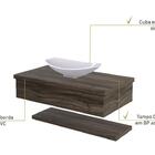 Conjunto Bancada C/cuba L45 E Prateleira Metrópole 805