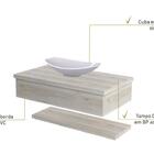 Conjunto Bancada C/cuba L45 E Prateleira Metrópole 805