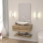 Conjunto Bancada C/cuba L45, Prateleira E Espelheira Metrópol