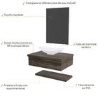 Conjunto Bancada C/cuba L45, Prateleira E Espelheira Metrópol