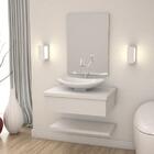 Conjunto Bancada C/cuba L45, Prateleira E Espelheira Metrópol