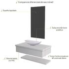 Conjunto Bancada C/cuba L45, Prateleira E Espelheira Metrópol