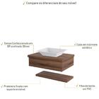 Conjunto Bancada C/cuba Messina E Prateleira Metrópole 605