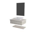 Conjunto Bancada C/cuba Messina, Prateleira E Espelheira Metr