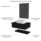 Conjunto Bancada C/cuba Q32, Prateleira E Espelheira Metrópol