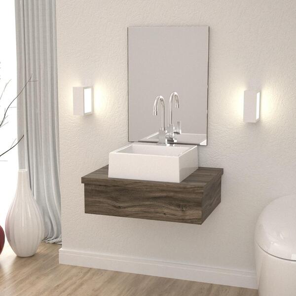 Conjunto Bancada C/cuba Q355 E Espelheira Metrópole 601