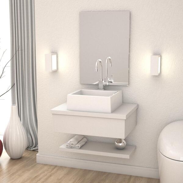 Conjunto Bancada C/cuba Q355, Prateleira E Espelheira Metrópo